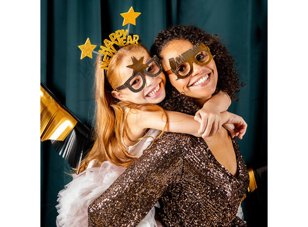 Tiara HAPPY NEW YEAR - Black & Gold HNY 1 Tiara - Onesize 