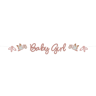 Blooming Baby Girl 1 Bokstavbanner i papir - 2m