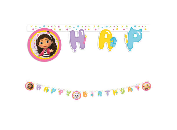 Gabbys Dollhouse 1 FSC - "Happy Birthday" - Leddbanner
