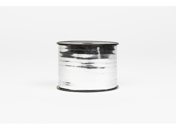 Gavebånd metallisk - sølv 1 rull gavebånd 250m x 5mm 