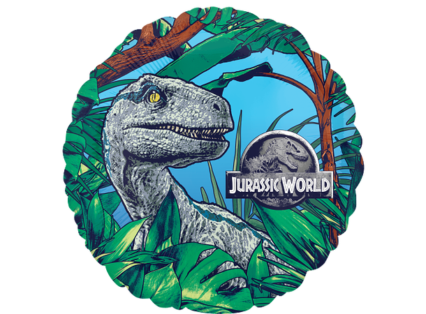 Jurassic World: Dominion - Tosidig 1 Folieballong - Rund - 18" (43cm) 