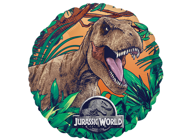 Jurassic World: Dominion - Tosidig 1 Folieballong - Rund - 18" (43cm) 