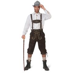 Lederhosen i ekte skinn - Ludwig 1 Shorts med seler - Str - 48-50 (S)