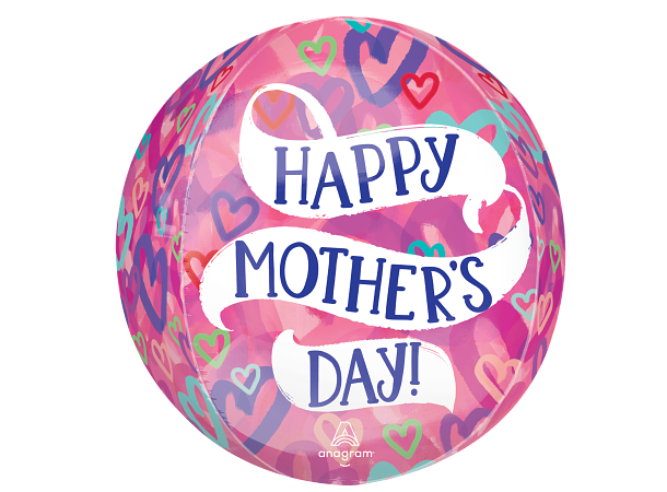 Mothers Day - Layered Hearts 1 Ballongball - ORBZ - 38x40cm 