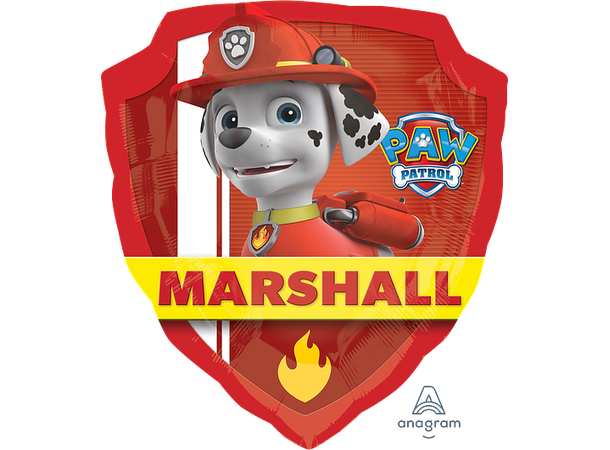 Paw Patrol - Tosidig ballong 1 Folieballong med form - 68x63cm