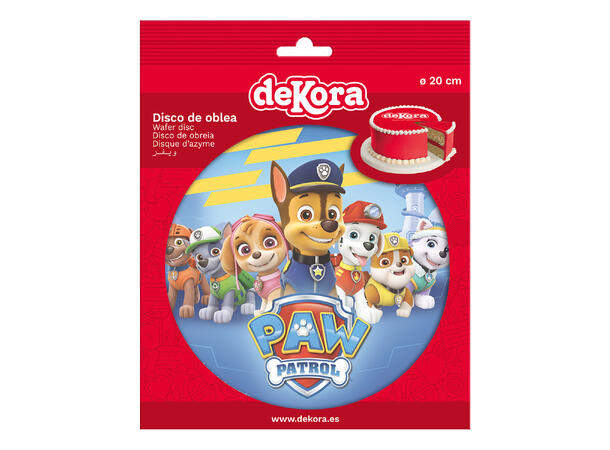 Paw Patrol 1 spiselig kakeskilt - 20cm