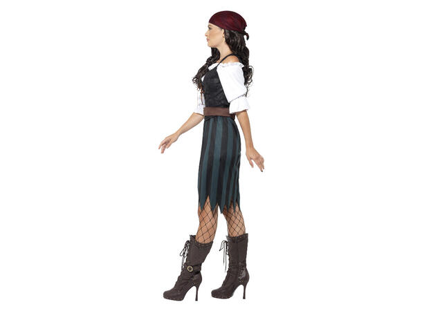 Pirat medhjelper kostyme - Blå 1 kostyme til dame - Str S 