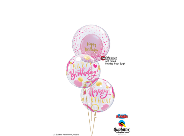 Premium Ballonger - "Happy Birthday" Brush Script - 28cm - 25pk 