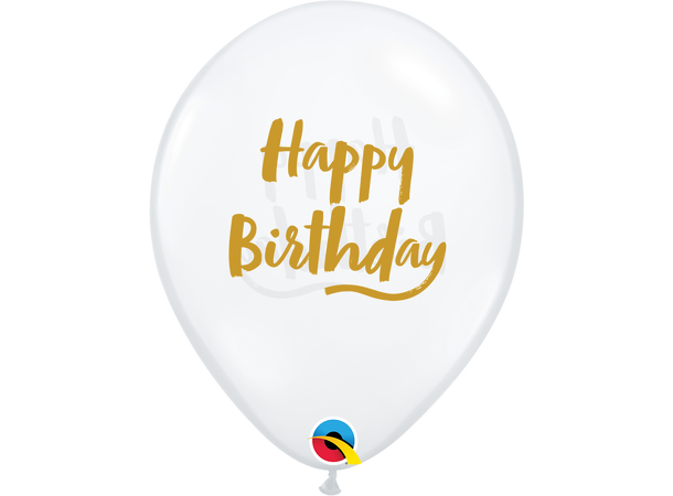 Premium Ballonger - "Happy Birthday" Brush Script - 28cm - 25pk