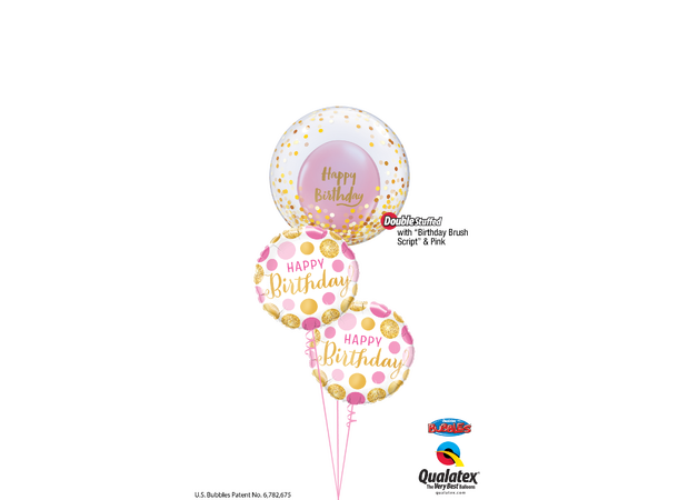 Premium Ballonger - "Happy Birthday" Brush Script - 28cm - 25pk