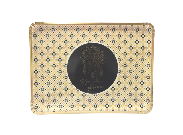 Ramadan Kareem Party - Black & Gold 3 Serveringsskåler i papir - 40x30cm