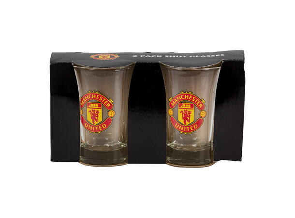 Shotteglass - Manchester United 2 Shotteglass i glass