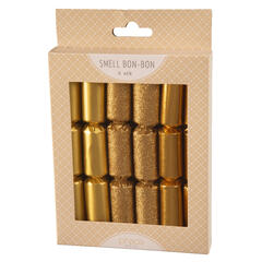 Smell Bon-Bon gull metallic glitter 3ass 6 stk 15 cm lange, med knall,vits &amp; hatt