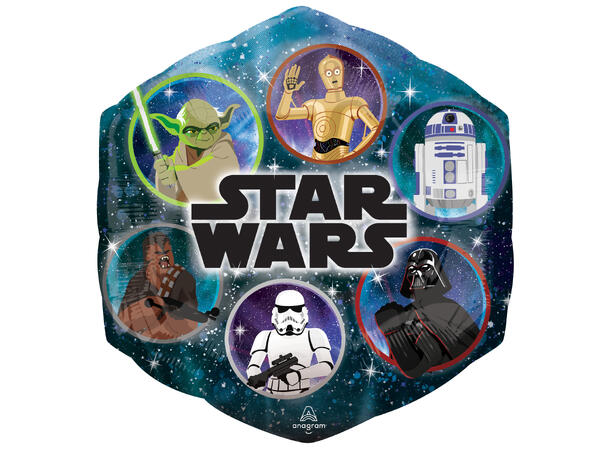 Star Wars Galaxy 1 Folieballong med form - 55x58cm
