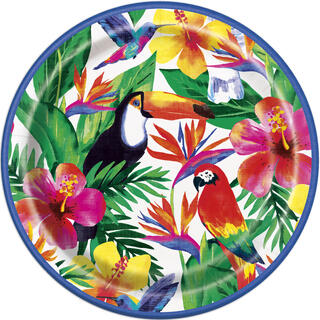 Tallerkener - Palme Luau 23cm - 8pk