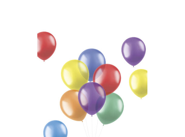 Translucent Brights - 6 farger miks 10 Gummiballonger - 33cm (13") 
