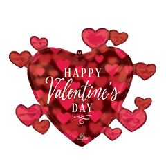 Valentine Romantic Glow 1 Folieballong med form - 93x81cm