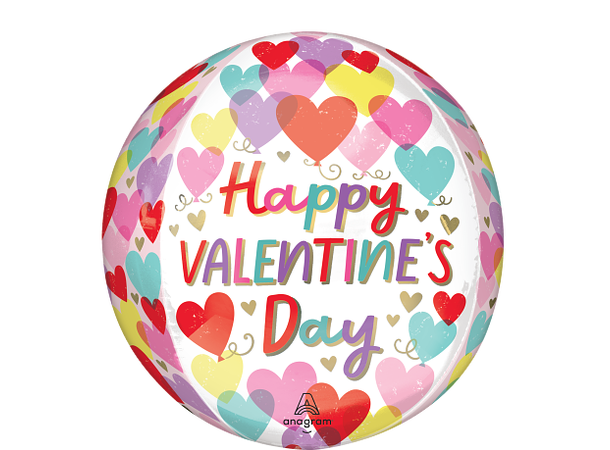 Valentines Day - Hearts on Hearts 1 Ballongball - ORBZ - 38x40cm 