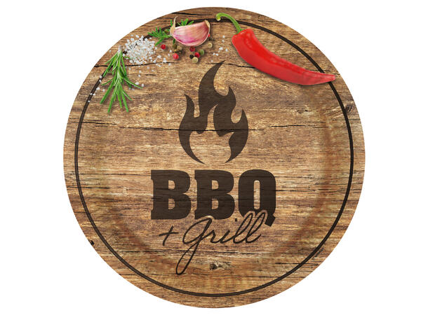 BBQ & Grill Party 8 Tallerkener i papp - 23 cm