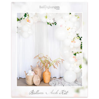 Ballongbuekit - Hvit 1 Ballongdekorasjon av gummiballonger