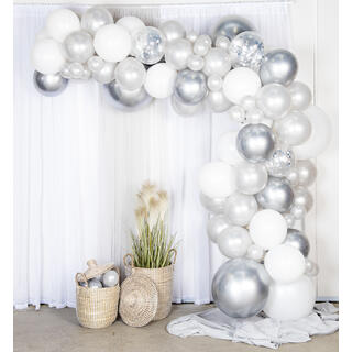 Ballongbuekit - Sølv/Chrome 1 Ballongdekorasjon av gummiballonger