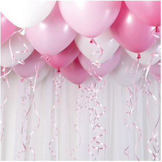 Ballongdekorkit - Baby Rosa 1 Ballongdekorasjon av gummiballonger
