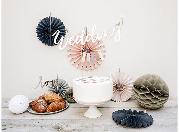 Cake topper- Love, sølv 1 Kaketopp - 17 cm 