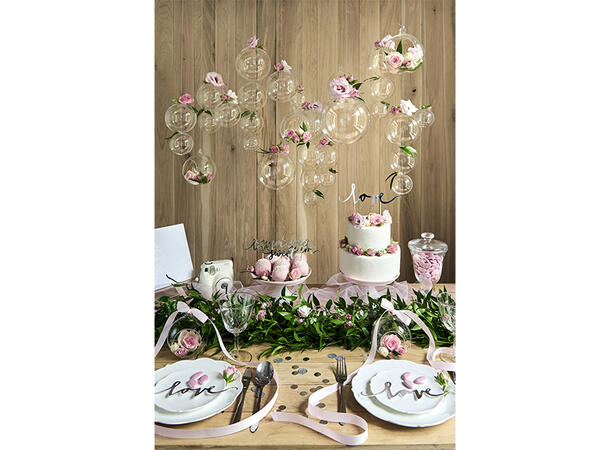 Cake topper- Love, sølv 1 Kaketopp - 17 cm 