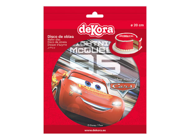 Cars 3 1 spiselig kakeskilt - 20cm
