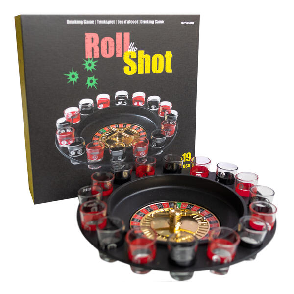 Drikkelek - Rulette 1 Rulett, 16 glass og 2 baller i plast