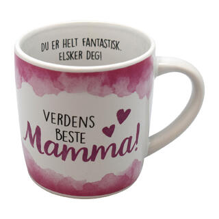 Krus - "Verdens beste mamma" 1 krus i keramikk - 3dl