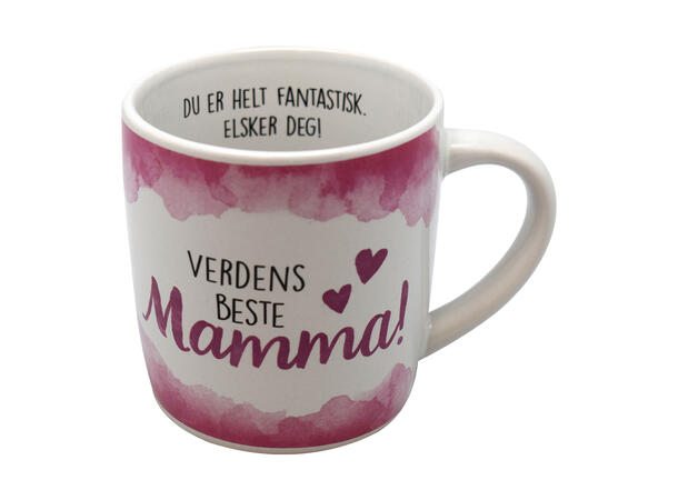 Krus - "Verdens beste mamma" 1 krus i keramikk - 3dl