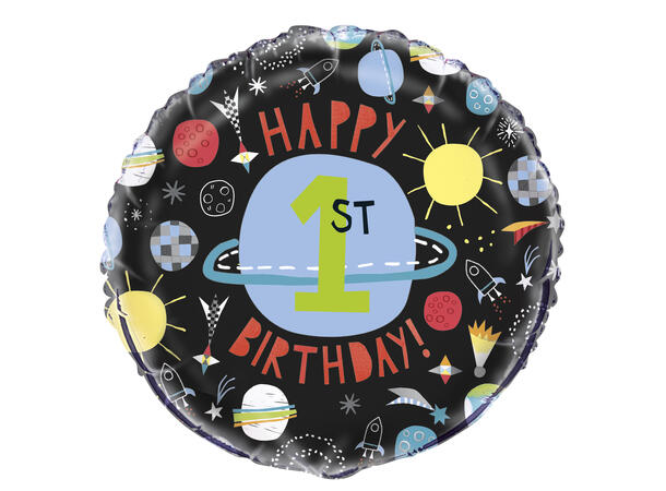 Outer Space 1 Folieballong  rund - 46cm(18")