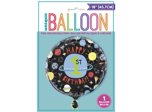 Outer Space 1 Folieballong  rund - 46cm(18")
