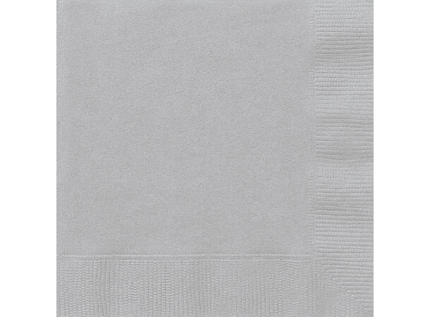 Papirservietter - Sølv 25cm - 20pk