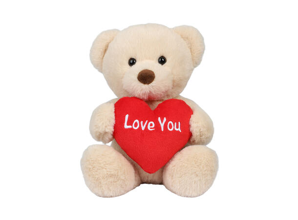 Plysjbamse - "Love you" Hjerte 1 Teddybjørn - 20cm