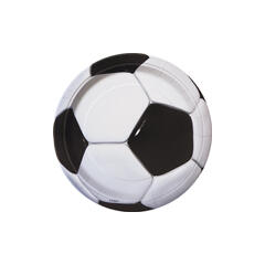 3D Fotball - Plastfri 8 Runde tallerkener i papp - 18cm