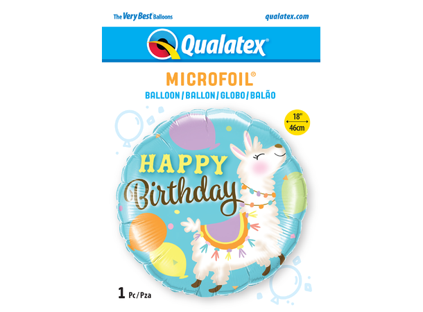 Birthday Lllama 1 Folieballong - 46cm (18")