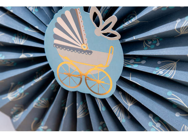 Blooming Baby Boy 3 Papirvifter i papir - 35cm/25cm 