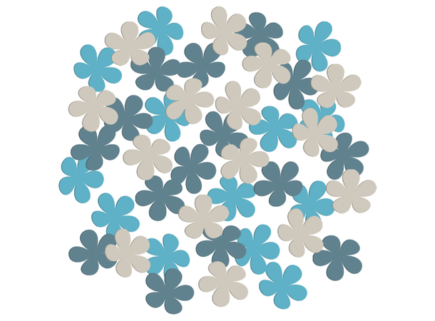 Blooming Baby Boy 80 stk Bordkonfetti i papir 