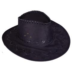 Cowboyhatt - Sort i semsket look 1 Hatt
