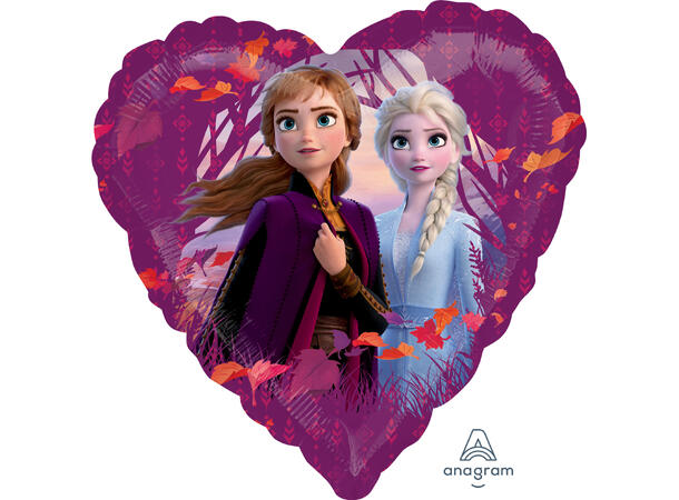 Frozen 2 Love - Hjerteballong 1 Folieballong - Rund - 18" (43cm)
