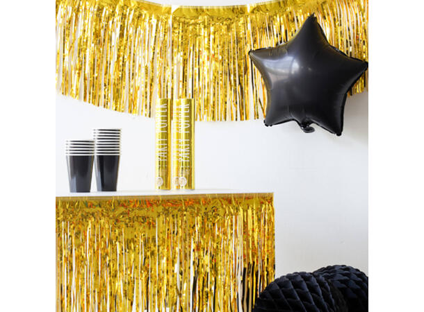 Frynsebanner - Gull 1 Folie frynsebanner - 6x0,5 m