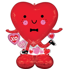 Happy Heart 1 Folieballong m/form Airloonz-106x109cm