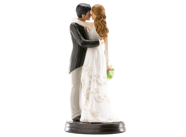 Kyssende brudepar II - kaketopp 1 Kakefigur i plast - 18cm 