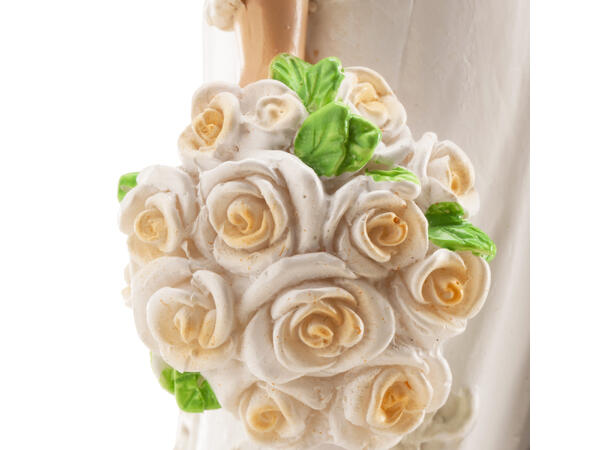 Kyssende brudepar II - kaketopp 1 Kakefigur i plast - 18cm 