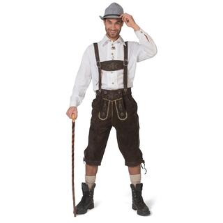 Lederhosen i ekte skinn - Ludwig 1 Shorts med seler - Str 52/54 (M)