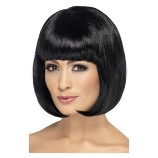 Partyrama - Parykk Bob - Sort 1 Parykk tl dame - 28cm