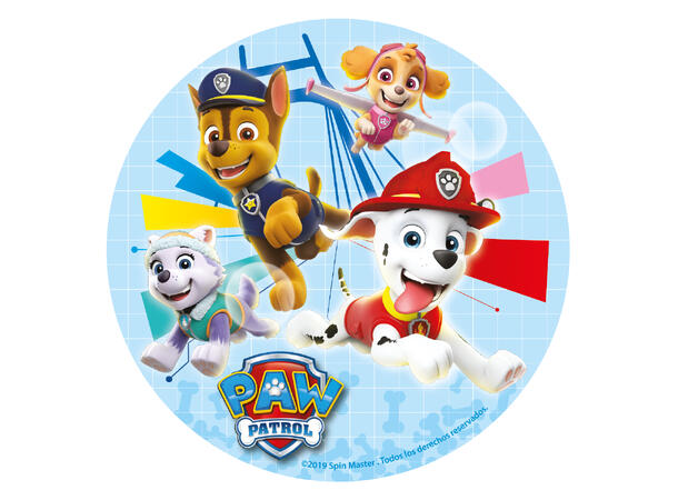 Paw Patrol 1 Spiselig kakeskilt - sukkerfri - 16cm