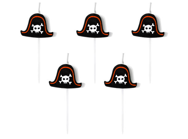 Piratfest - kakelys 5 kakelys på pinne - 2cm